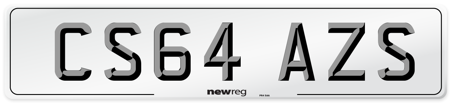 CS64 AZS Number Plate from New Reg